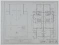 Technical Drawing: Snodgrass Duplex, Coleman, Texas: Roof and Floor Plan