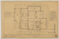 Technical Drawing: Pittard Residence, Anson, Texas: Floor Plan
