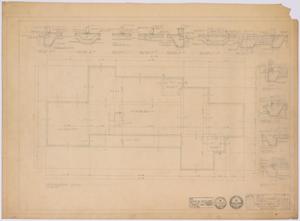 Primary view of object titled 'Brooks Residence, Breckenridge, Texas: Foundation Plan'.