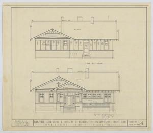 Primary view of object titled 'Primm Residence Additions, Dublin, Texas: Rear and Front Elevations'.