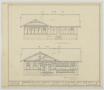 Technical Drawing: Primm Residence Additions, Dublin, Texas: Rear and Front Elevations