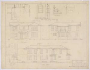 Primary view of object titled 'Frost Residence, Eastland, Texas: Elevations and Details'.