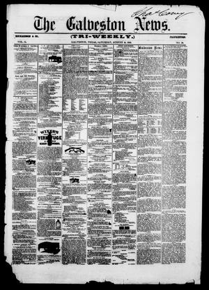 Primary view of object titled 'The Galveston News (Galveston, Tex.), Vol. 15, No. 20, Ed. 1, Saturday, August 16, 1856'.