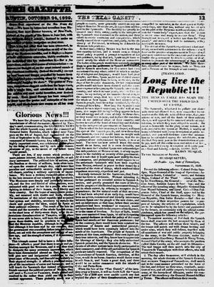 Primary view of The Texas Gazette. (San Felipe de Austin, Tex.) Saturday, October 24, 1829