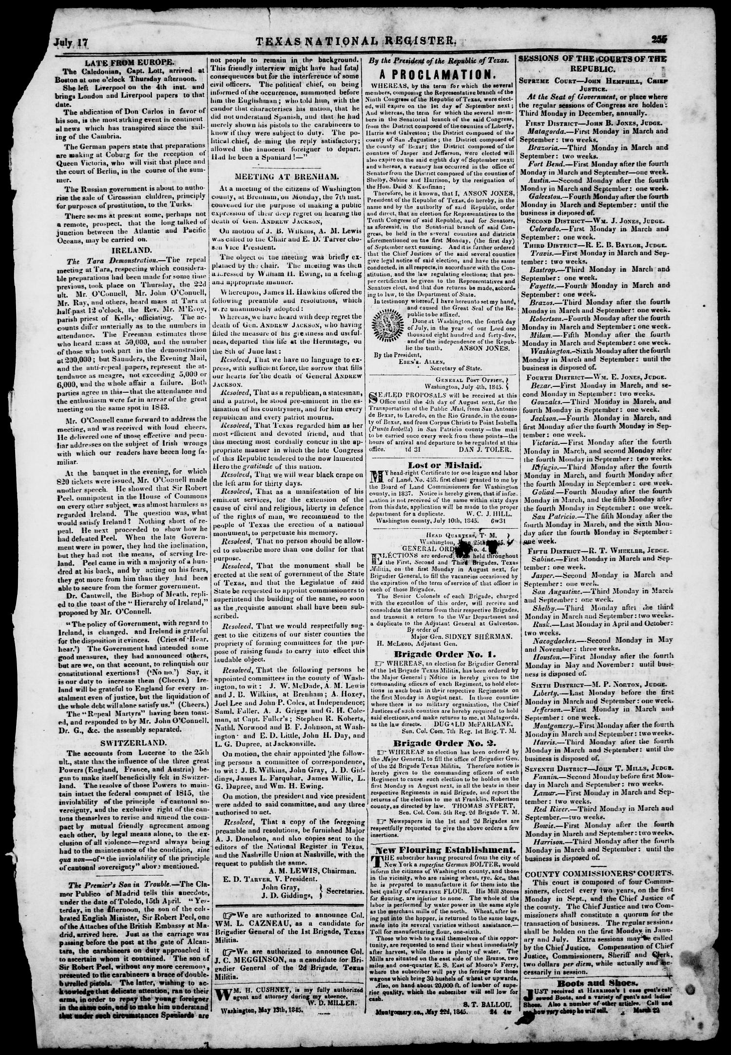 Texas National Register. (Washington, Tex.), Vol. 1, No. 32, Ed. 1, Thursday, July 17, 1845
                                                
                                                    [Sequence #]: 7 of 8
                                                