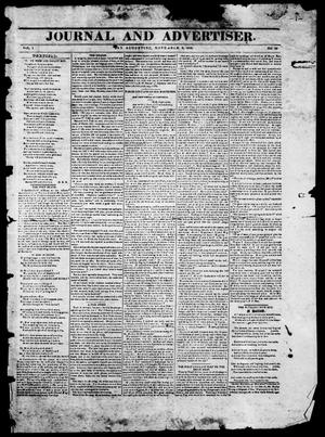 Primary view of Journal and Advertiser. (San Augustine, Tex.), Vol. 1, No. 26, Ed. 1, Monday, November 9, 1840