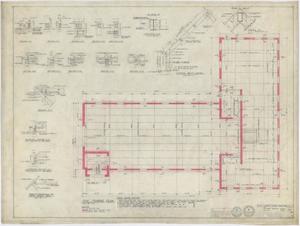 Primary view of object titled 'First Baptist Church, Big Lake, Texas: Roof Framing Plan'.