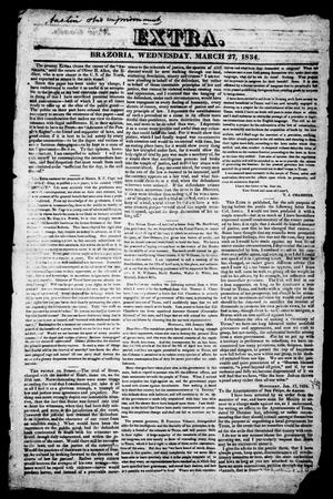 Primary view of The Advocate of the People's Rights (Brazoria, Tex.), Vol. 1, No. 9, Ed. 1, Thursday, March 27, 1834