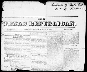 Primary view of object titled 'The Texas Republican. (Brazoria, Tex.), Vol. 1, No. 43, Ed. 1, Saturday, June 27, 1835'.