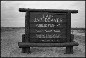 Primary view of object titled '[Lake Jap Beaver Entrance Sign]'.