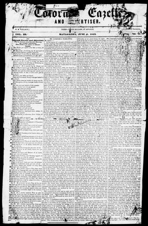 Primary view of Colorado Gazette and Advertiser. (Matagorda, Tex.), Vol. 3, No. 25, Ed. 1, Saturday, June 4, 1842