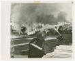 Photograph: [Firefighters Extinguishing a Blazing Structure]