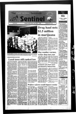 Primary view of object titled 'The Seminole Sentinel (Seminole, Tex.), Vol. 87, No. 63, Ed. 1 Wednesday, June 1, 1994'.