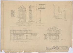 Primary view of object titled 'McMurry College President's Home, Abilene, Texas: Elevation and Entrance Details'.