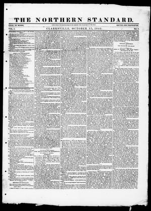 Primary view of object titled 'The Northern Standard. (Clarksville, Tex.), Vol. 1, No. 8, Ed. 1, Saturday, October 15, 1842'.