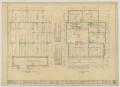Technical Drawing: Wooten Residence, Abilene, Texas: Foundation Plan and Floor Plan