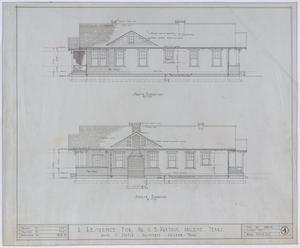 Primary view of object titled 'Paxton Residence, Abilene, Texas: Elevations'.
