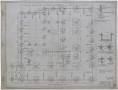 Technical Drawing: Ada McLemore's Hotel, Albany, Texas: Grade Beam and Footing Plan