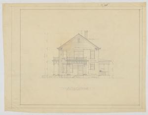 Primary view of object titled 'Oldham Residence, Abilene, Texas: South Elevation'.