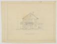 Technical Drawing: Oldham Residence, Abilene, Texas: South Elevation
