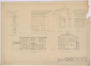 Primary view of object titled 'McMurry College President's Home, Abilene, Texas: Elevation and Mantel Details'.
