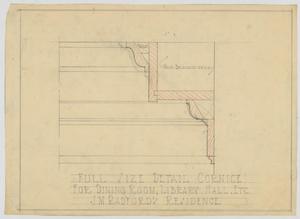 Primary view of object titled 'Radford Residence, Abilene, Texas: Dining Room Cornice'.