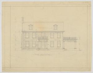 Primary view of object titled 'Oldham Residence, Abilene, Texas: West Elevation'.