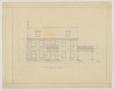 Technical Drawing: Oldham Residence, Abilene, Texas: West Elevation