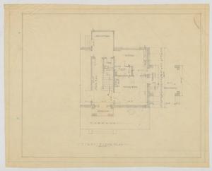 Primary view of object titled 'Oldham Residence, Abilene, Texas: First Floor Plan'.