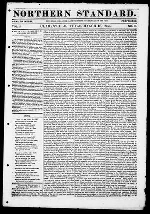 Primary view of The Northern Standard. (Clarksville, Tex.), Vol. 2, No. 18, Ed. 1, Saturday, March 16, 1844