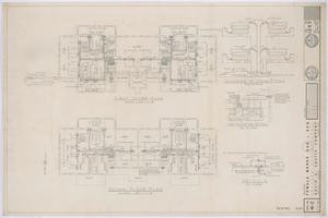 Primary view of object titled 'Abilene State School Ward Renovations, Abilene, Texas: Ward 506 First and Second Floor Plans with Steam Piping'.