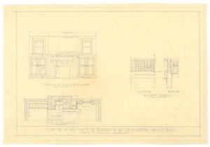 Primary view of object titled 'Alexander Residence Addition, Abilene, Texas: Fireplace Plan and Elevation, and Balcony Details'.