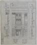 Technical Drawing: Mitchell County Courthouse: Bay "A" Entrance Elevation