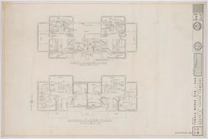 Primary view of object titled 'Abilene State School Ward Renovations, Abilene, Texas: Ward 506 First and Second Floor Plans with Electrical'.