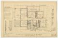 Technical Drawing: Garrett Residence, Ranger, Texas: Floor Plan