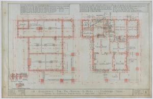 Primary view of object titled 'Wade Residence, Stamford, Texas: Floor Plans'.