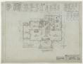 Technical Drawing: Martin Residence, San Saba, Texas: Plans for a Residence, First Floor