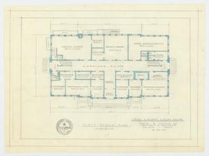 Primary view of object titled 'Coke County Courthouse: First Floor Plan'.