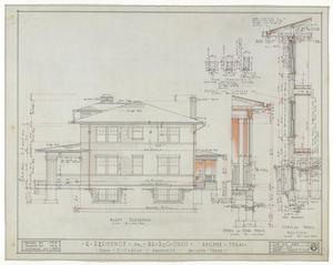 Primary view of object titled 'Davis Residence, Abilene, Texas: Elevation'.