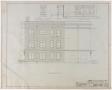 Technical Drawing: Reagan County Courthouse: Rear Elevation
