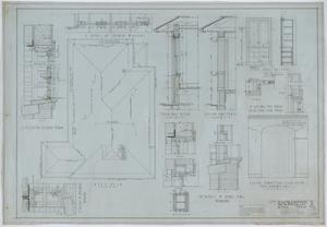 Primary view of object titled 'Callan Residence, Rotan, Texas: Roof Plan and Details'.