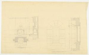 Primary view of object titled 'Snodgrass Residence, Midland, Texas: Fireplace and Window Detail'.