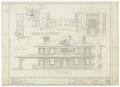 Technical Drawing: Bacon Residence, Abilene, Texas: Front Elevation