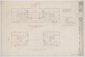 Primary view of object titled 'Abilene State School Ward Renovations, Abilene, Texas: Ward 508 First and Second Floor Plans with Heating'.