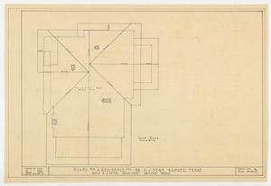 Primary view of object titled 'Dean Residence, Ranger, Texas: Roof Plan'.