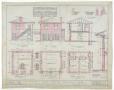 Technical Drawing: Davis Residence, Abilene, Texas: Floor Plan, Elevations, and Details