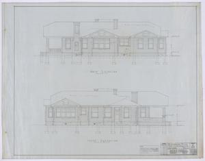 Primary view of object titled 'Middleton Residence, Abilene, Texas: Residence Plans for Dr. E. R. Middleton, North and South Elevations'.