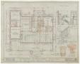 Technical Drawing: Davis Residence, Abilene, Texas: First Floor Plan and Details