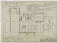 Technical Drawing: Abilene State Hospital Dormitory, Abilene, Texas: First Floor Layout