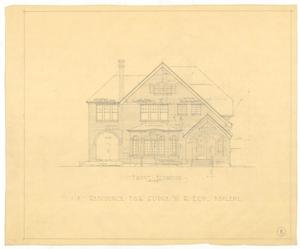 Primary view of object titled 'Ely Residence, Abilene, Texas: Front Elevation'.